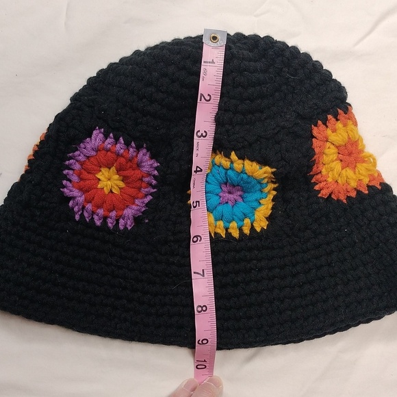Crochet Bucket Hat Handmade with Colorful Stitching - Picture 8 of 9